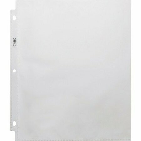 BUSINESS SOURCE Sheet Protectors, Top Load, 3.2 mil, 11inx8-1/2in, Clear, 100PK BSN74550